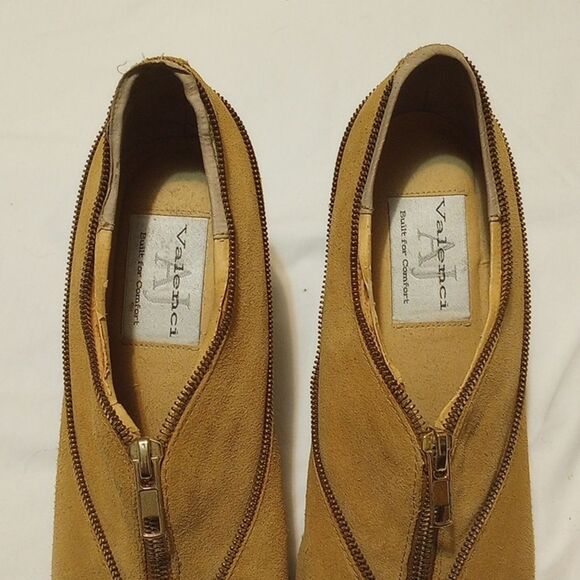Vintage Leather AJ Valenci Tan Zippered Heels - Picture 12 of 12